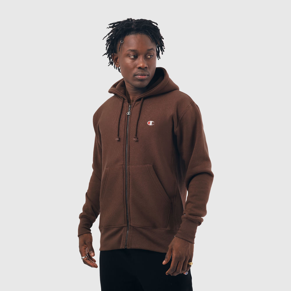 CHAMPION REVER WEAVE ZIPER C LOGO